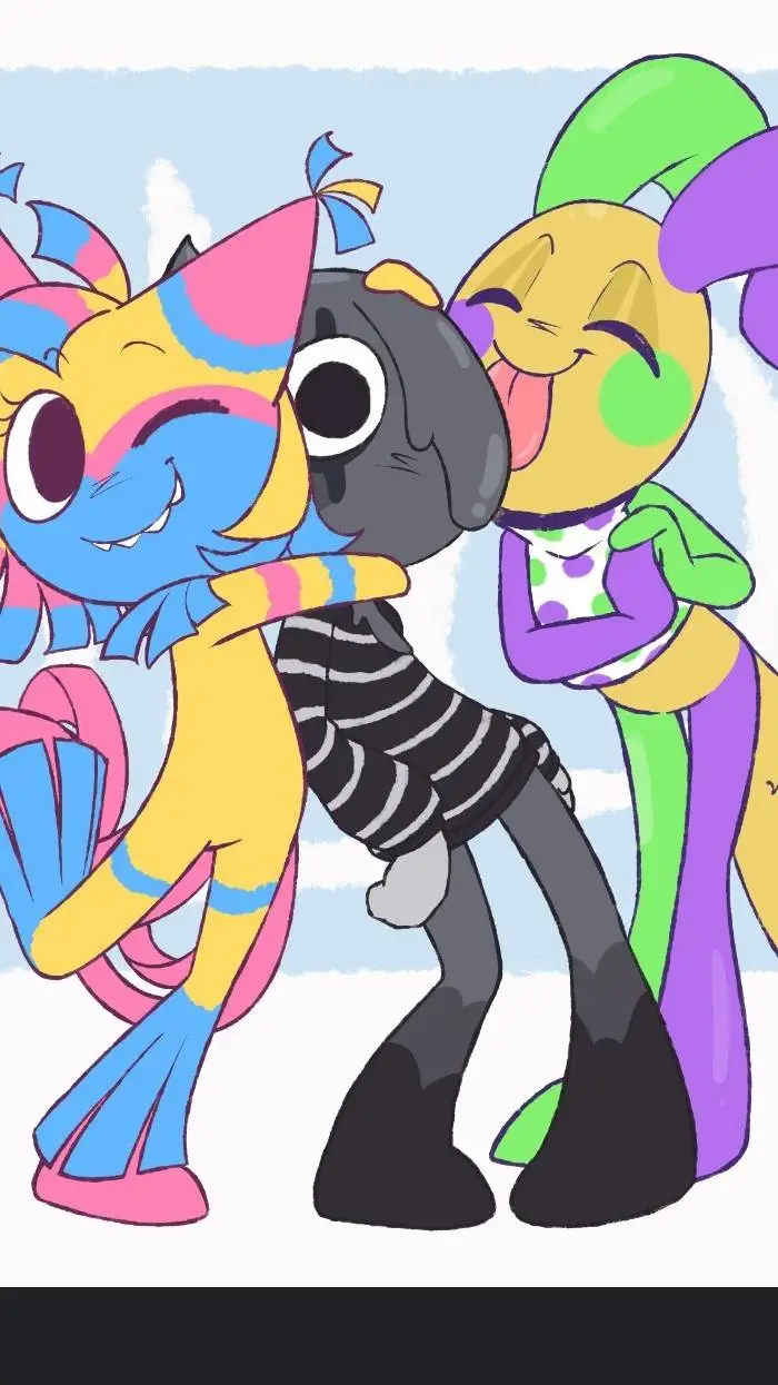ai character: The circus trio :3 background