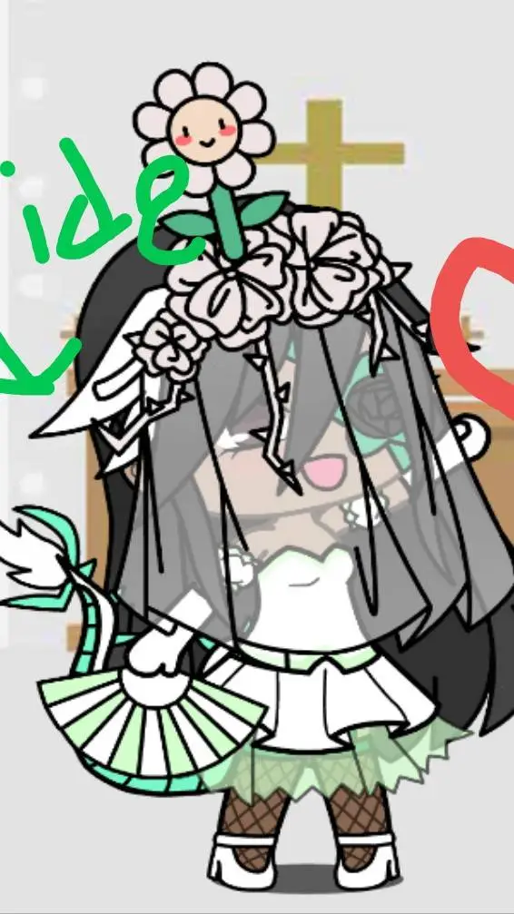 ai character: Rosepaint wedding background