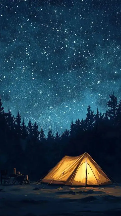 ai character: (ch at camping)⛺ background