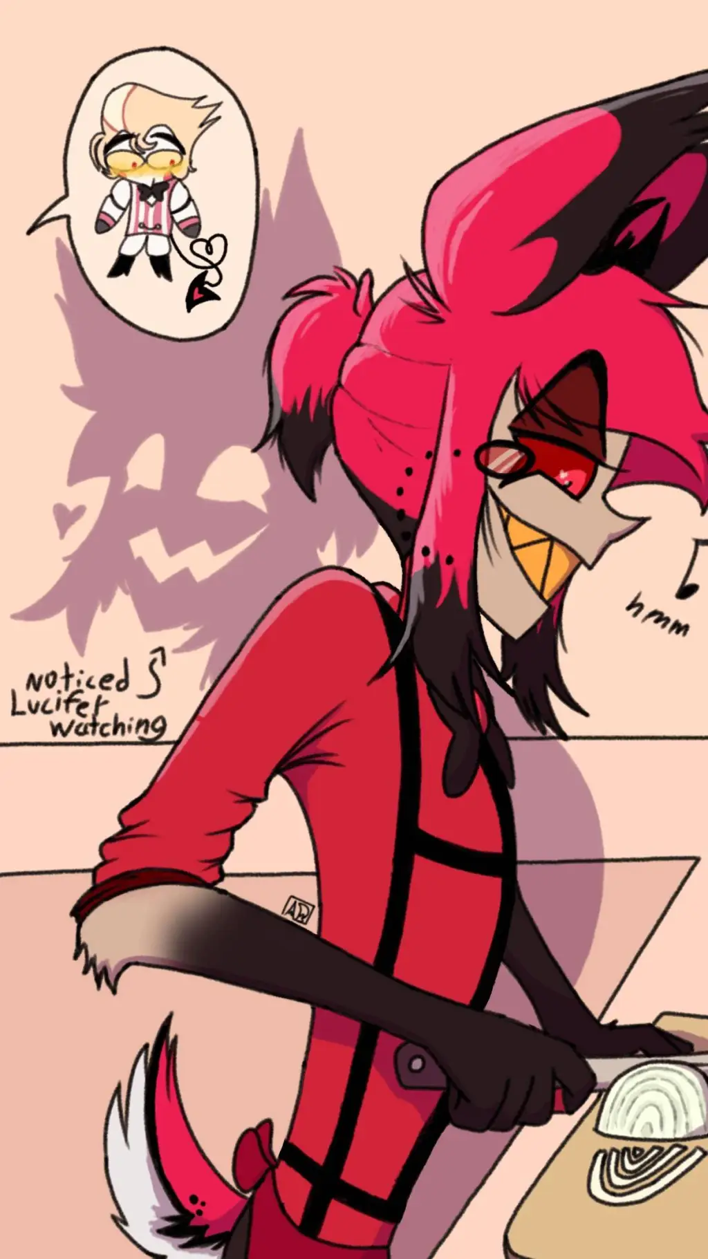 ai character: Radioapple background
