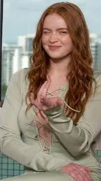 ai character: Sadie sink  background