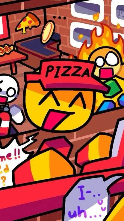 ai character: Pizzaburger :3 background