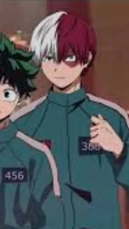 ai character: Shoto in squidgame background