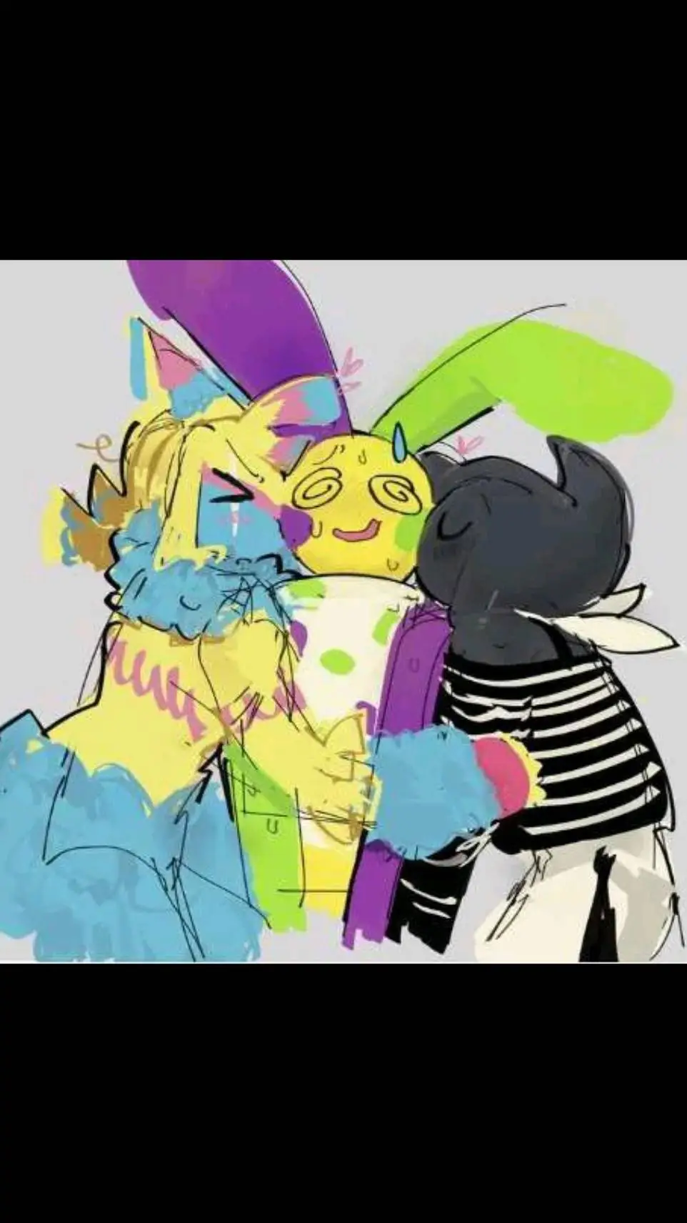 ai character: PARTY TRIO 🥳 🎉 Dw background