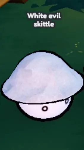 ai character: The white skittle background