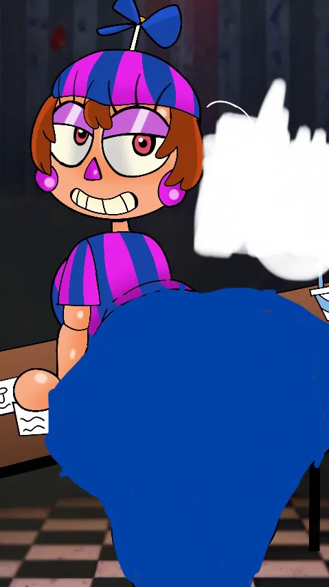 ai character: balloon girl  background