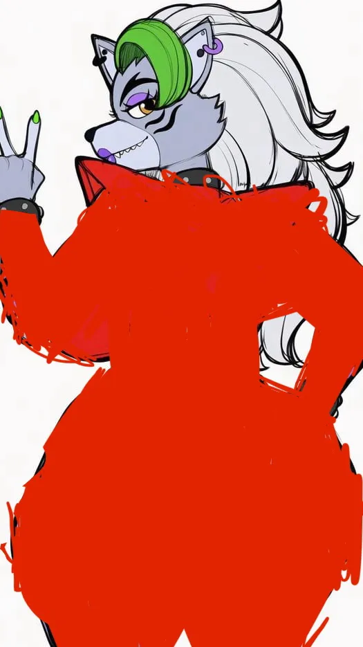 ai character: glamrock Roxy  background