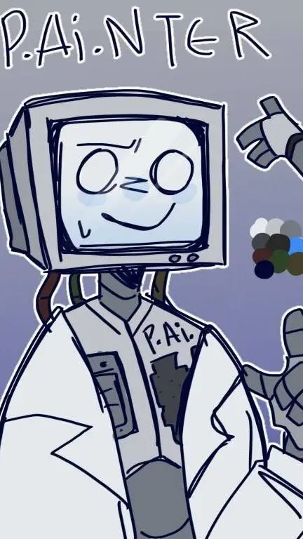 ai character: Painter background