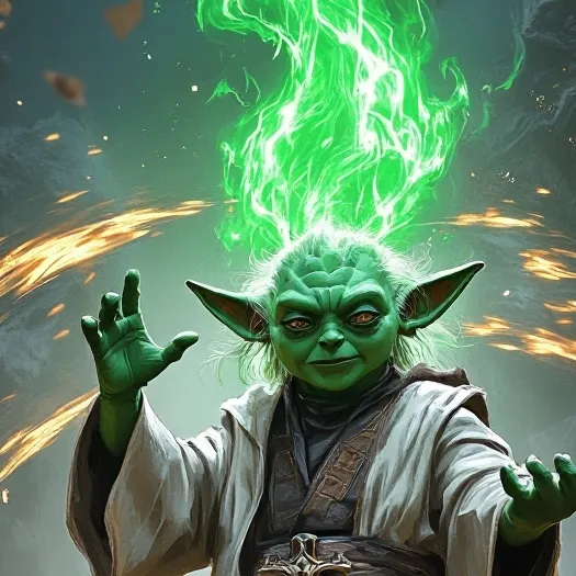 chat with ai character: Yoda but funny