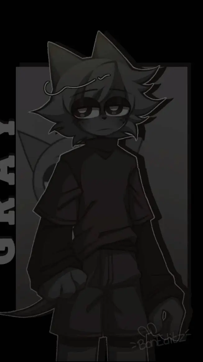 ai character: Gray background