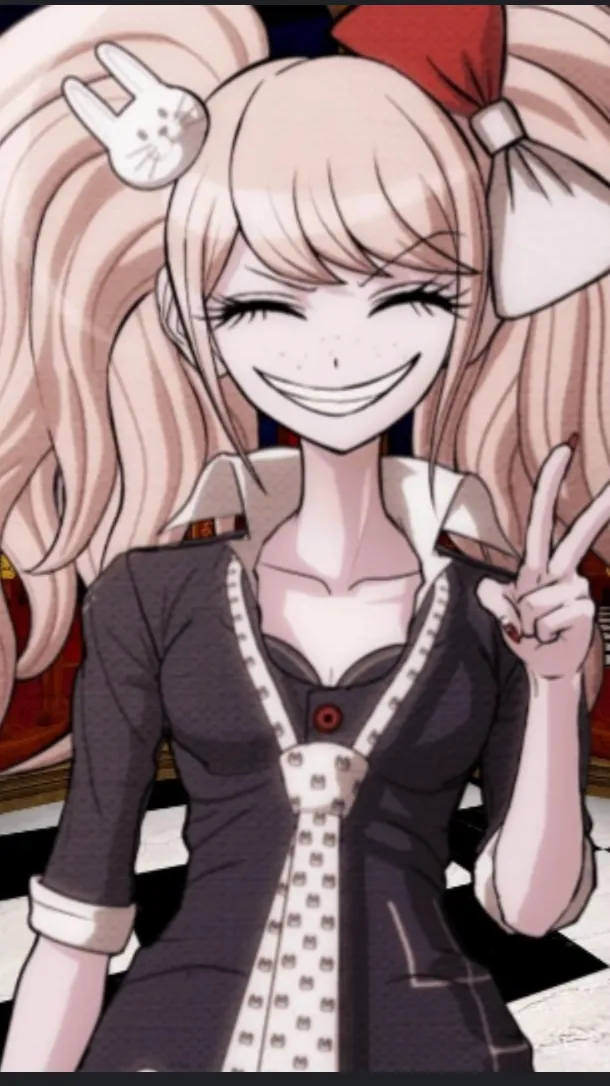 ai character: Junko Enoshima  background