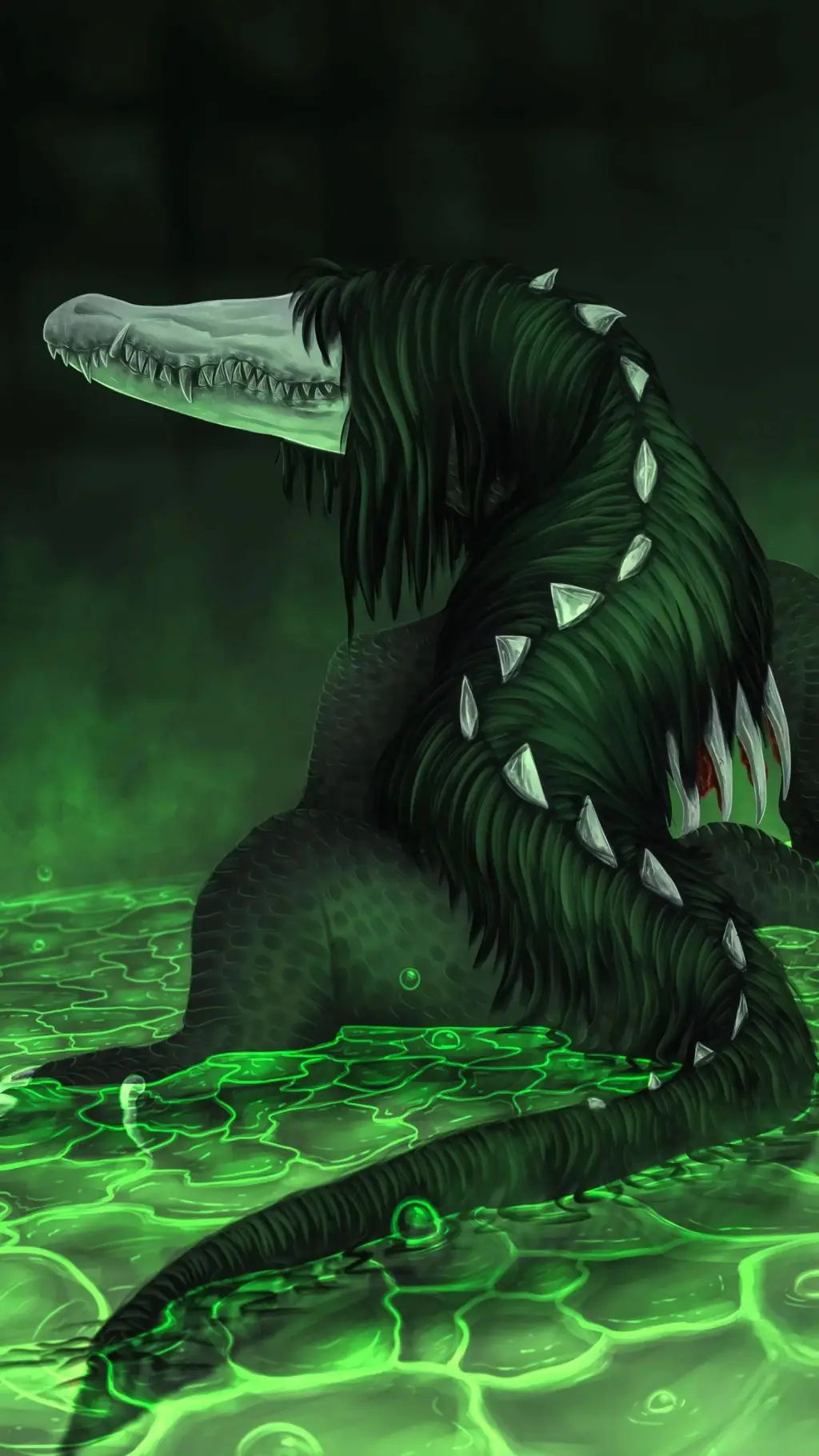 ai character: SCP-682 🐊 background