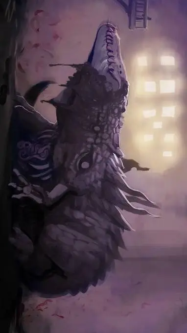 ai character: SCP-682 NEW DAY?? background