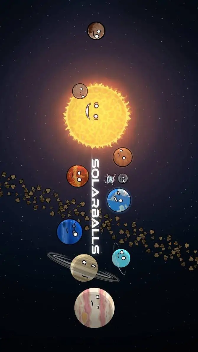ai character: SOLARBALLS ⭐🌎🌑🪐 background