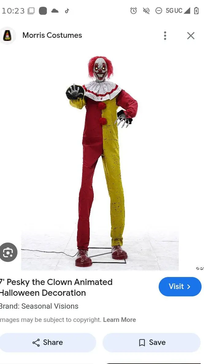 ai character: pesky the clown background