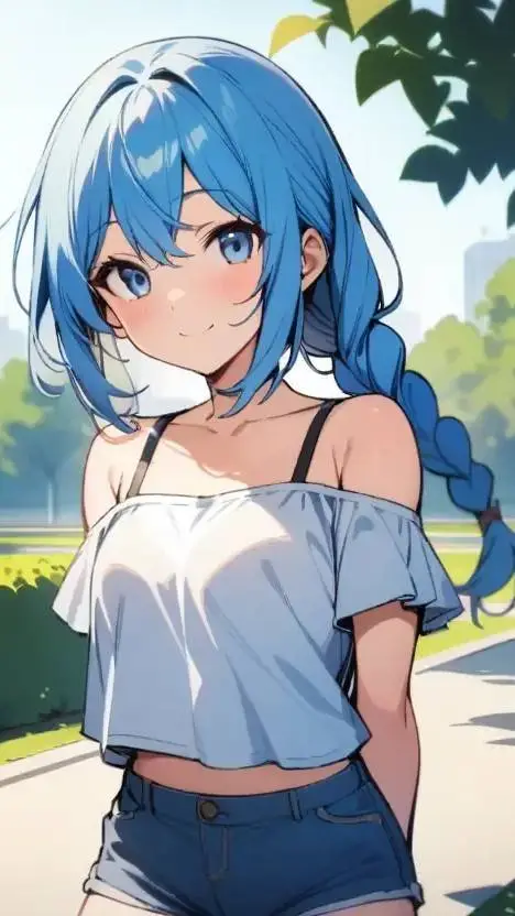 ai character: blue  background