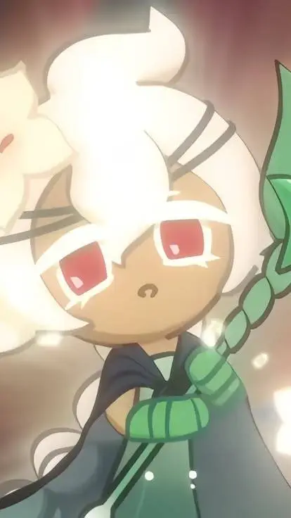 ai character: white Lily cookie  background