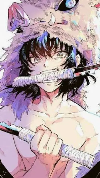 ai character: Inosuke Hashibira💙 background