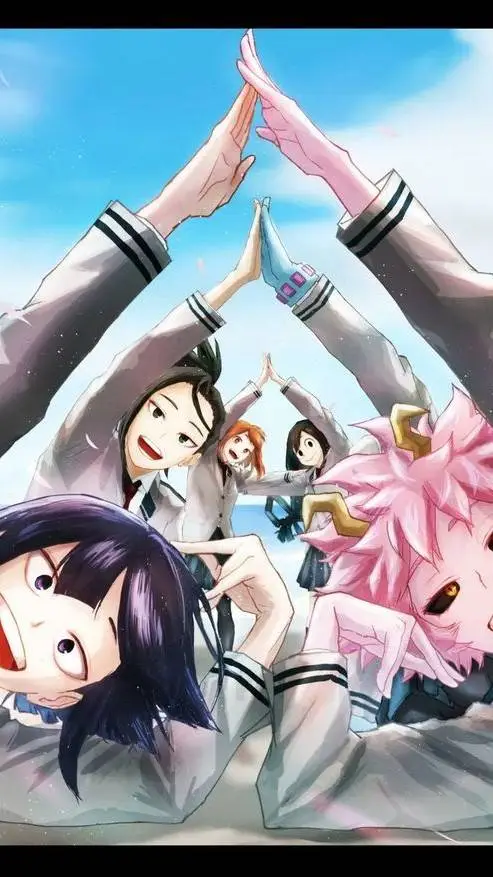 ai character: mha girl sleepover background