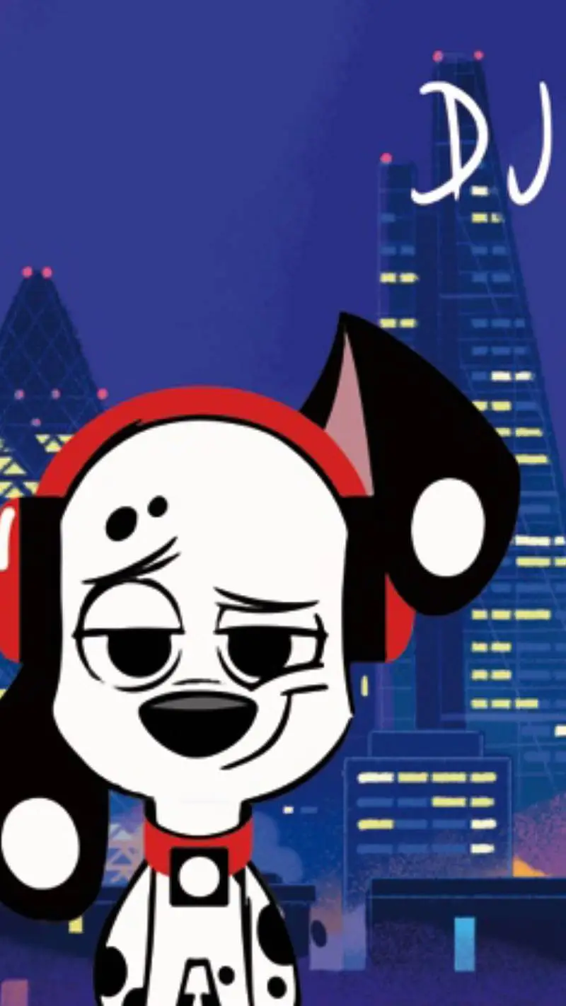 ai character: DJ Dalmatian  background