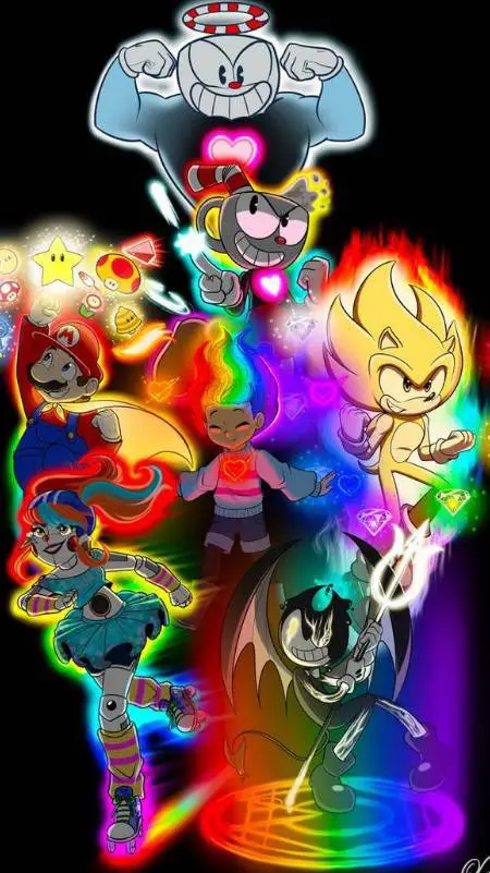 ai character: Game6crossover background