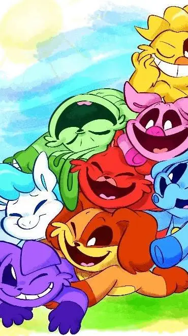ai character: smiling critters  background