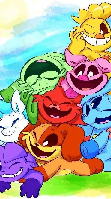 ai character: smiling critters  background