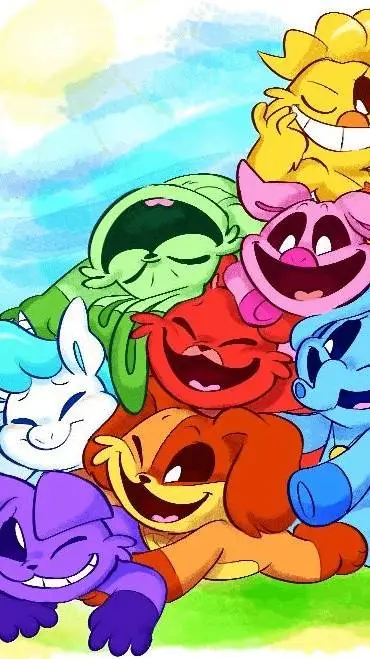 ai character: smiling critters  background