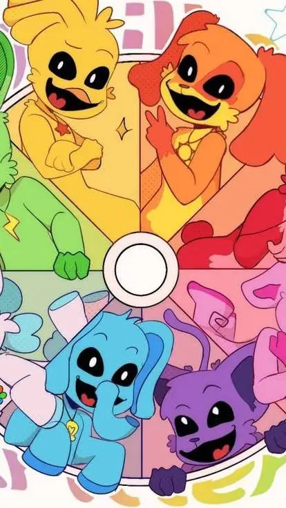 ai character: smiling critters  background