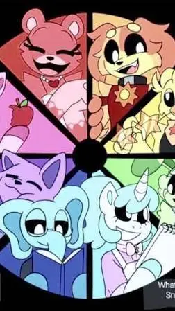 ai character: smiling critters! background