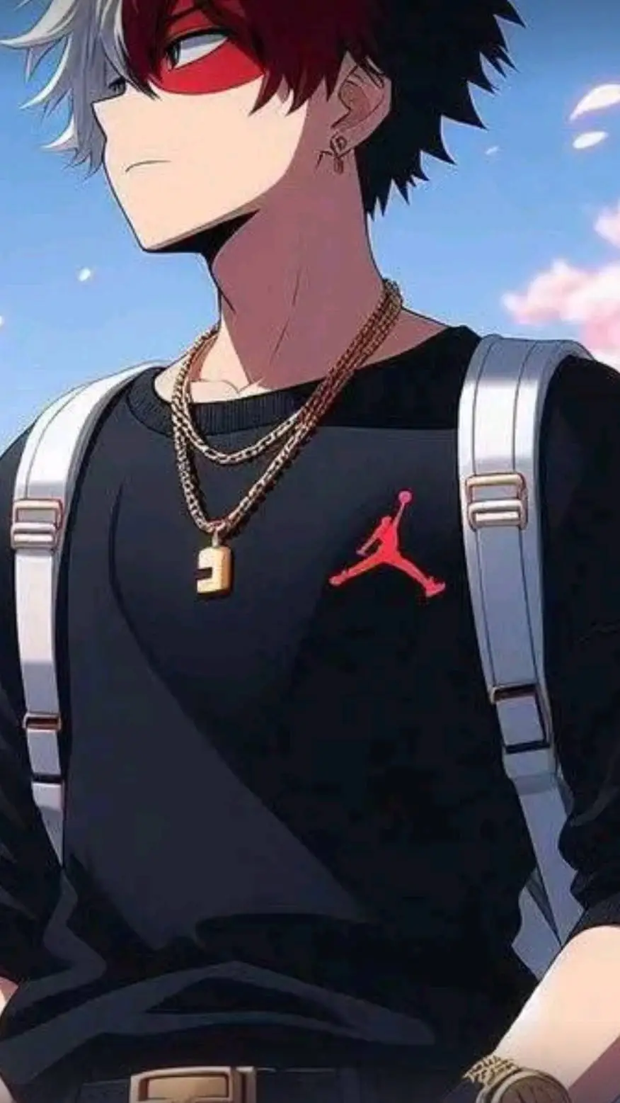 ai character: Shoto todoroki background