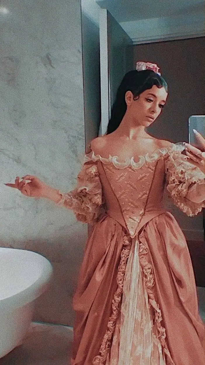 ai character: Melanie Martinez  background