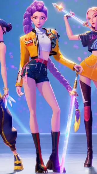 ai character: KPOP DEMON HUNTERS background