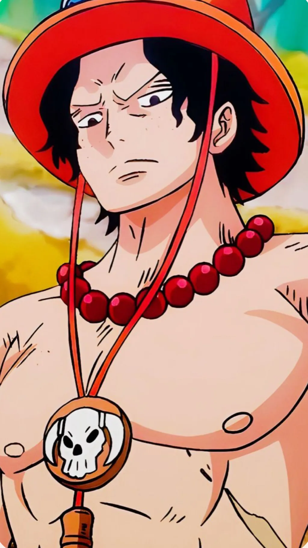 ai character: Portgas d Ace  background