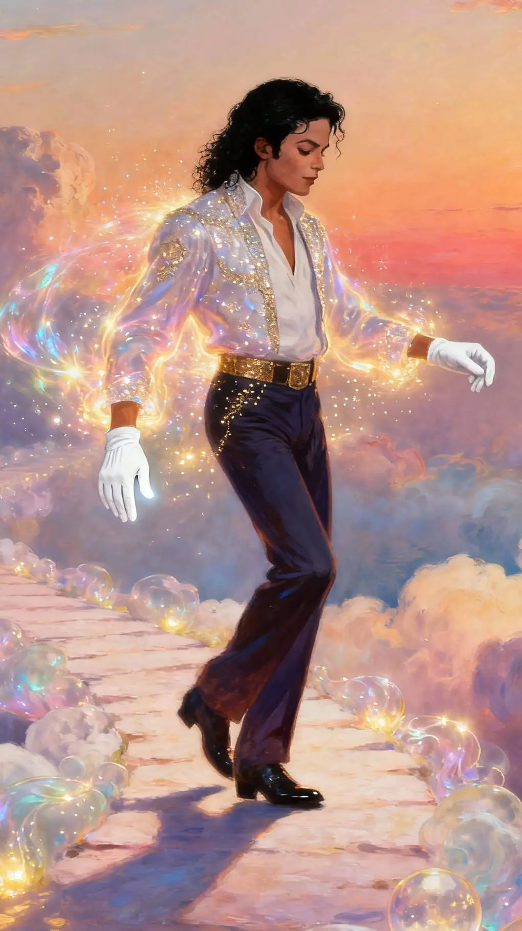 ai character: Michael Jackson  background