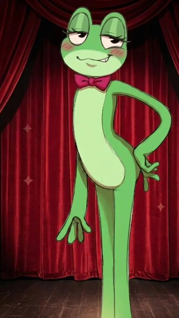 ai character: Ribbit  background