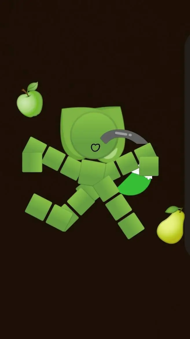 ai character: green apple background