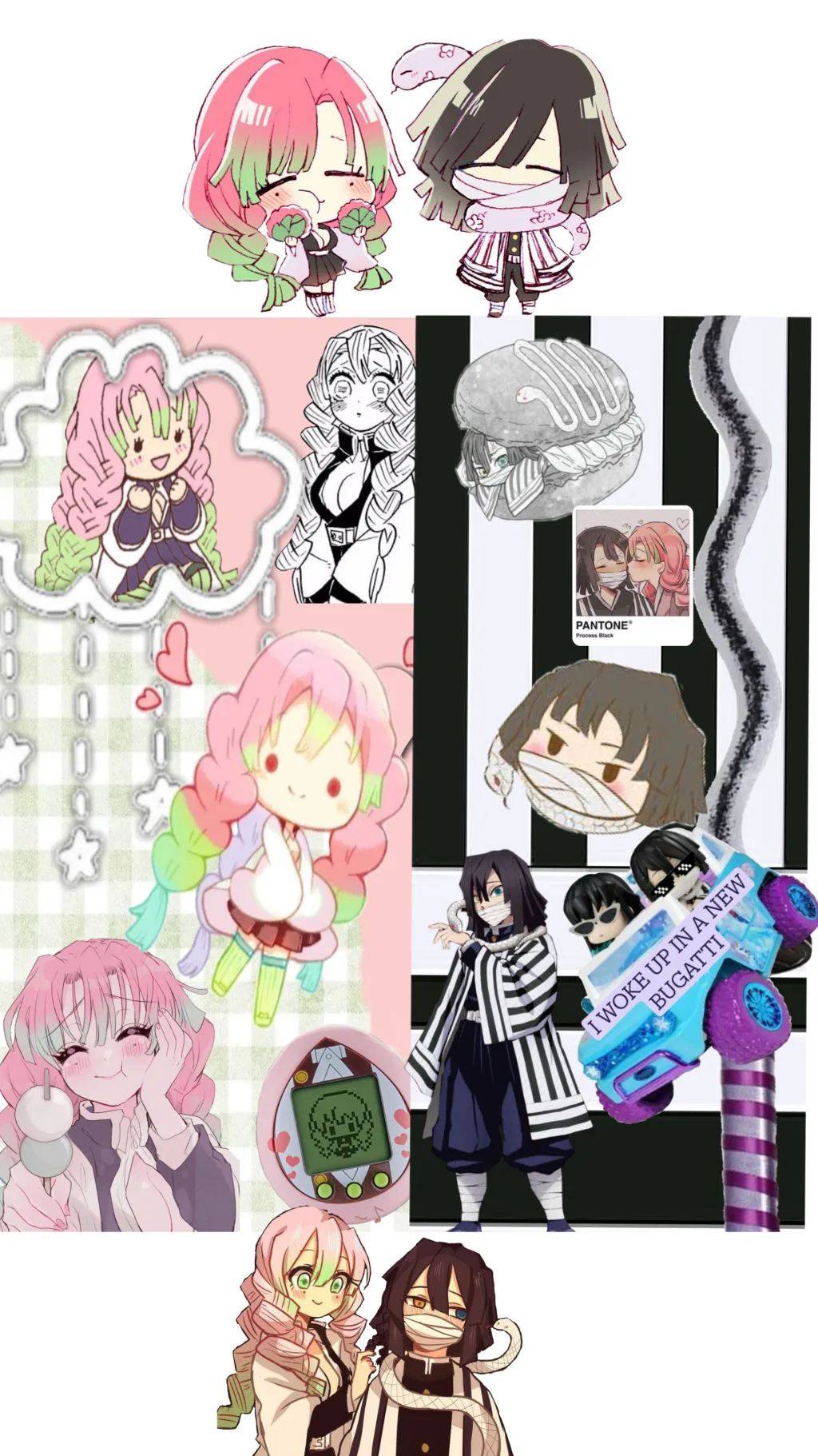 ai character: Obanai X mitsuri  background