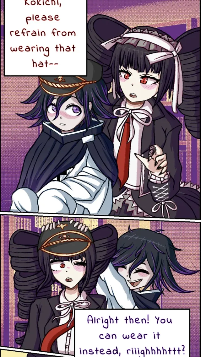 ai character: Celest x Kokichi  background