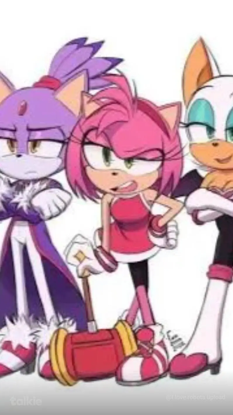 ai character: amy rose and rouge background