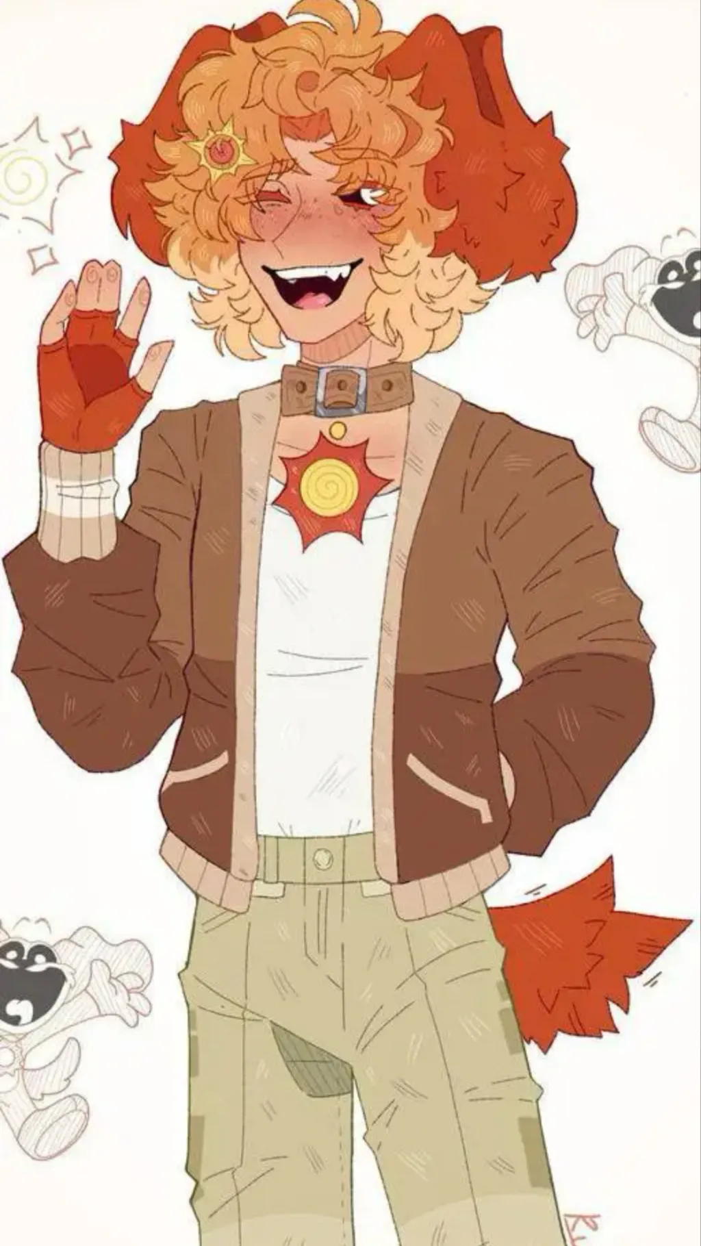 ai character: Dog day  background