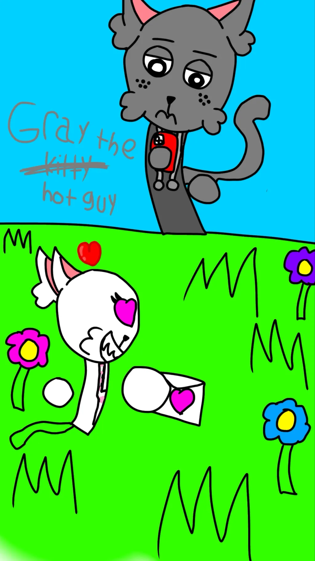 ai character: Gray background