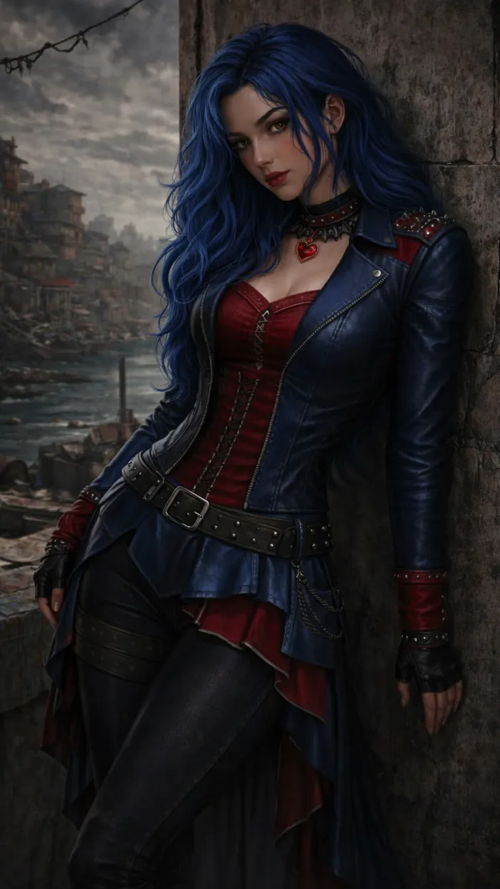 ai character: Evelyn Grimhilde background