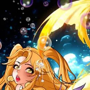 chat with ai character: golden mermaid