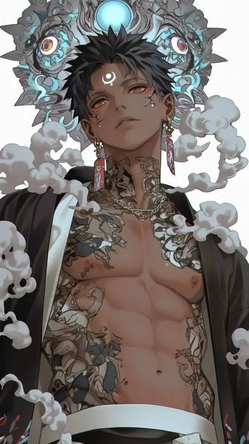 ai character: Kurogami  background