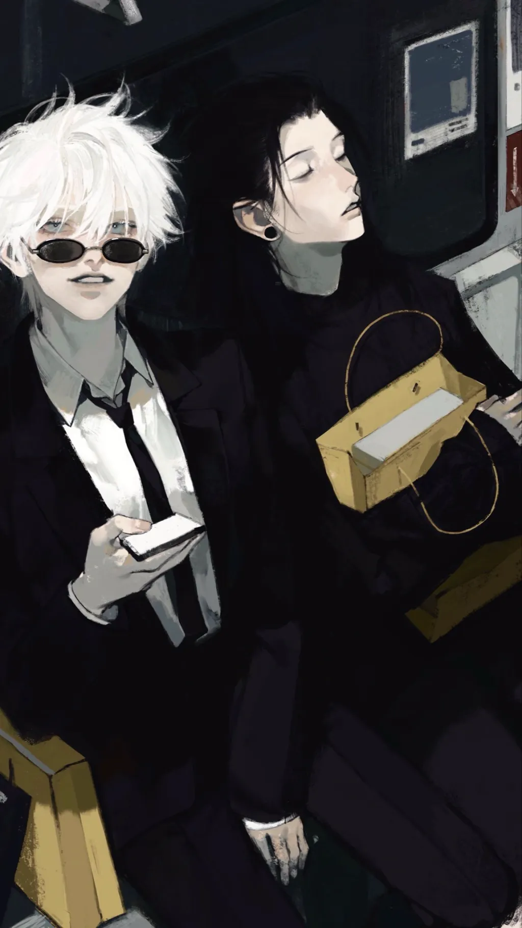 ai character: Gojo and Geto background