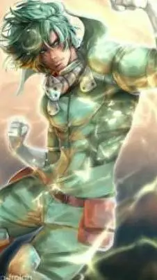 ai character: mha deku God background