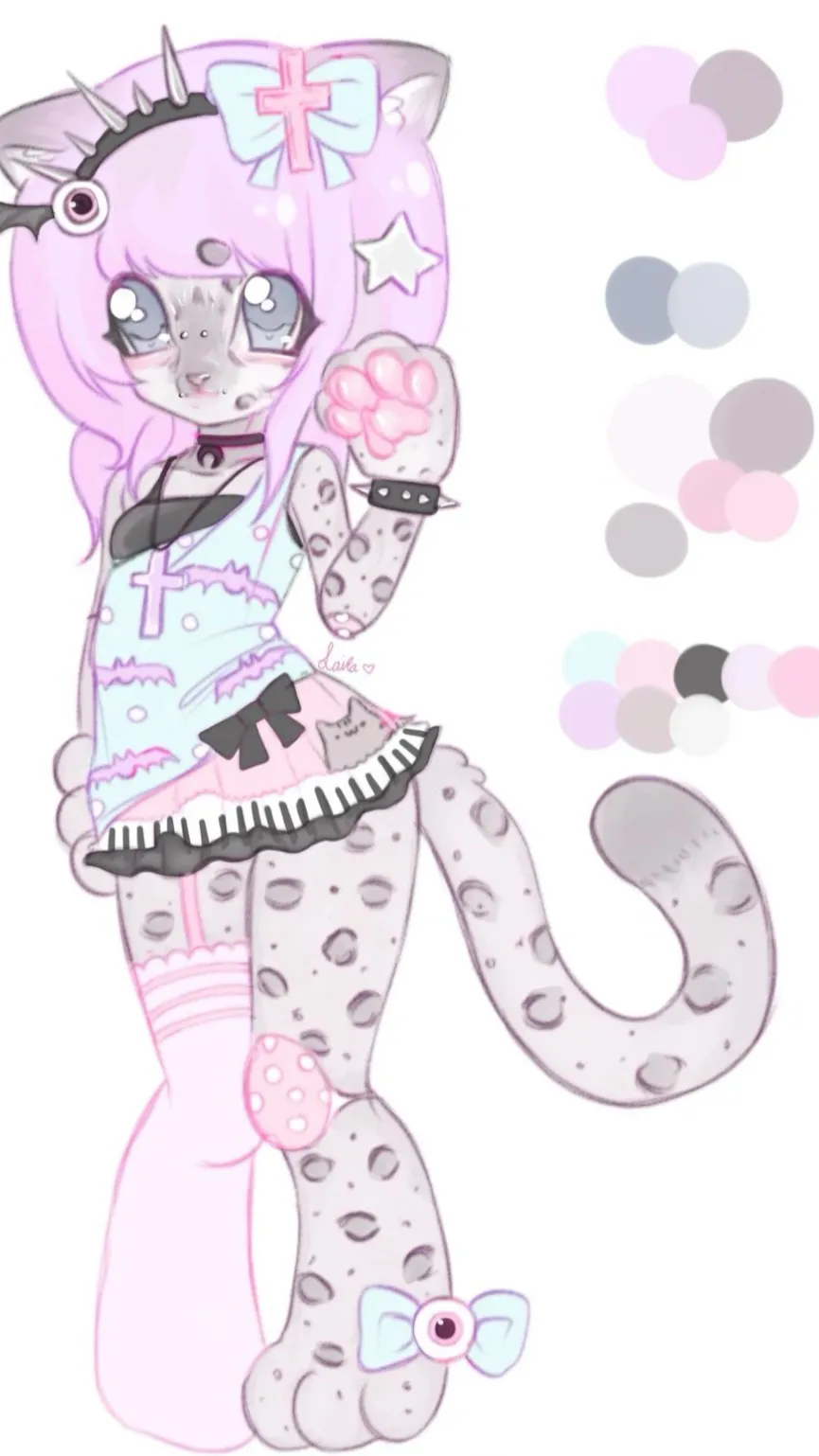 ai character: Leopard ￼ girl￼ background