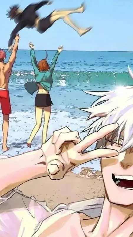 ai character: jjj beach background