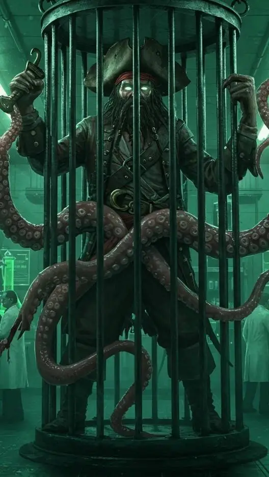 ai character: tentacles cage background